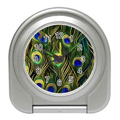 Peacock Pattern Travel Alarm Clock