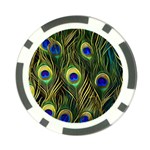 Peacock Pattern Poker Chip Card Guard Front