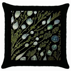 Sea Weed Salt Water Throw Pillow Case (black)