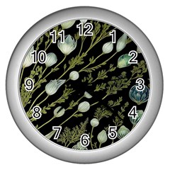 Sea Weed Salt Water Wall Clock (silver)