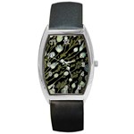 Sea Weed Salt Water Barrel Style Metal Watch Front