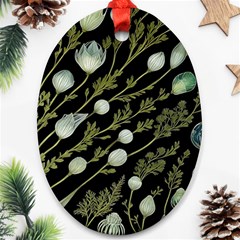 Sea Weed Salt Water Oval Ornament (two Sides)