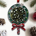 Sea Weed Salt Water Metal X Mas Lollipop with Crystal Ornament Front