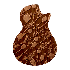 Sea Weed Salt Water Guitar Shape Wood Guitar Pick Holder Case And Picks Set by Maspions