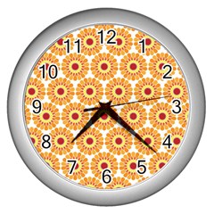 Pattern Shape Design Art Drawing Wall Clock (silver)