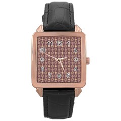 Mandala Flower 1 Mandala Flower  Rose Gold Leather Watch  by DinkovaArt