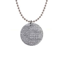 Kiss Me Before World War 3 Typographic Motif Pattern 1  Button Necklace by dflcprintsclothing