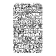 Kiss me before world war 3 typographic motif pattern Memory Card Reader (Rectangular)