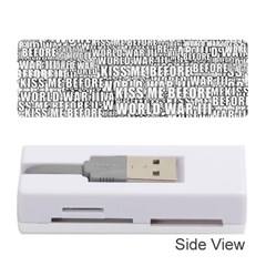 Kiss Me Before World War 3 Typographic Motif Pattern Memory Card Reader (stick)