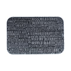 Kiss Me Before World War 3 Typographic Motif Pattern Open Lid Metal Box (silver)   by dflcprintsclothing