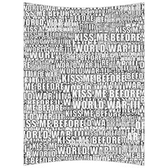 Kiss me before world war 3 typographic motif pattern Back Support Cushion