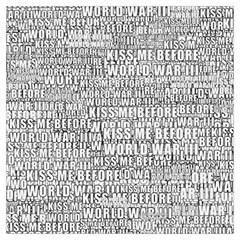 Kiss Me Before World War 3 Typographic Motif Pattern Lightweight Scarf  by dflcprintsclothing