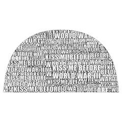 Kiss me before world war 3 typographic motif pattern Anti Scalding Pot Cap