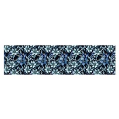 Blue Roses 1 Blue Roses 2 Oblong Satin Scarf (16  X 60 ) by DinkovaArt