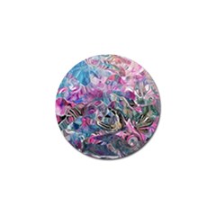 Pink Swirls Flow Golf Ball Marker (4 Pack) by kaleidomarblingart