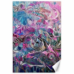 Pink Swirls Flow Canvas 20  X 30  by kaleidomarblingart