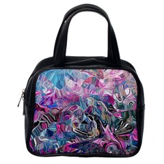 Pink Swirls Flow Classic Handbag (one Side) by kaleidomarblingart