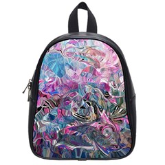 Pink Swirls Flow School Bag (small) by kaleidomarblingart