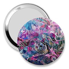 Pink Swirls Flow 3  Handbag Mirrors by kaleidomarblingart