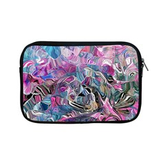 Pink Swirls Flow Apple Ipad Mini Zipper Cases by kaleidomarblingart