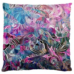 Pink Swirls Flow Standard Premium Plush Fleece Cushion Case (one Side) by kaleidomarblingart