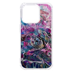 Pink Swirls Flow Iphone 14 Pro Tpu Uv Print Case by kaleidomarblingart