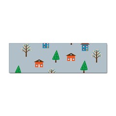 House Trees Pattern Background Sticker (bumper) by Maspions