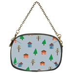 House Trees Pattern Background Chain Purse (One Side) Front