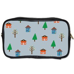 House Trees Pattern Background Toiletries Bag (two Sides)