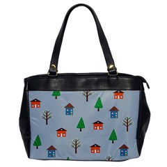 House Trees Pattern Background Oversize Office Handbag