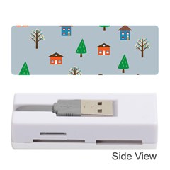 House Trees Pattern Background Memory Card Reader (stick)