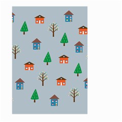 House Trees Pattern Background Large Garden Flag (two Sides)