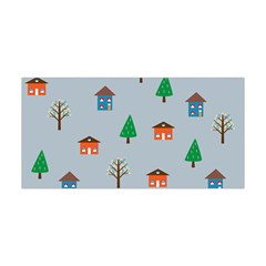 House Trees Pattern Background Yoga Headband by Maspions