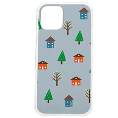 House Trees Pattern Background Iphone 12 Pro Max Tpu Uv Print Case by Maspions