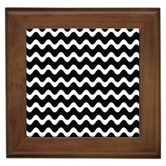 Wave Pattern Wavy Halftone Framed Tile by Maspions