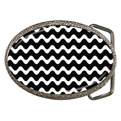 Wave Pattern Wavy Halftone Belt Buckles