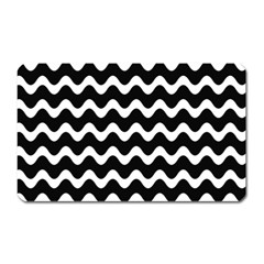 Wave Pattern Wavy Halftone Magnet (rectangular) by Maspions