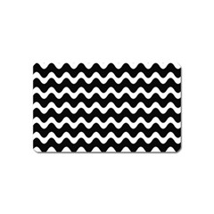 Wave Pattern Wavy Halftone Magnet (name Card)