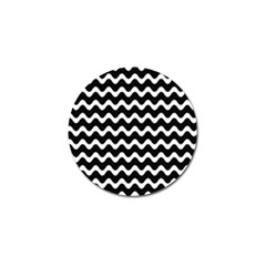 Wave Pattern Wavy Halftone Golf Ball Marker