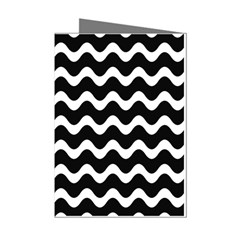 Wave Pattern Wavy Halftone Mini Greeting Cards (pkg Of 8)