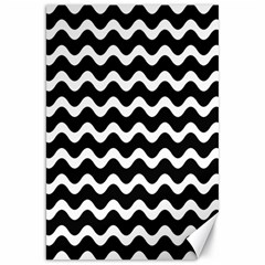 Wave Pattern Wavy Halftone Canvas 20  x 30 