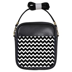 Wave Pattern Wavy Halftone Girls Sling Bag