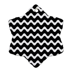 Wave Pattern Wavy Halftone Ornament (snowflake) by Maspions