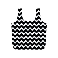 Wave Pattern Wavy Halftone Full Print Recycle Bag (s)