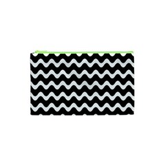 Wave Pattern Wavy Halftone Cosmetic Bag (xs) by Maspions