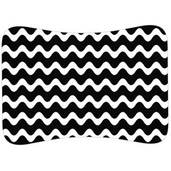 Wave Pattern Wavy Halftone Velour Seat Head Rest Cushion