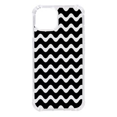 Wave Pattern Wavy Halftone Iphone 14 Tpu Uv Print Case by Maspions