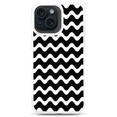 Wave Pattern Wavy Halftone Iphone 15 Plus Tpu Uv Print Case by Maspions