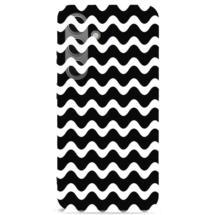 Wave Pattern Wavy Halftone Samsung Galaxy S24 6.2 Inch Black TPU UV Case