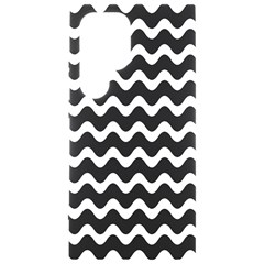 Wave Pattern Wavy Halftone Samsung Galaxy S24 Ultra 6.9 Inch Black TPU UV Case